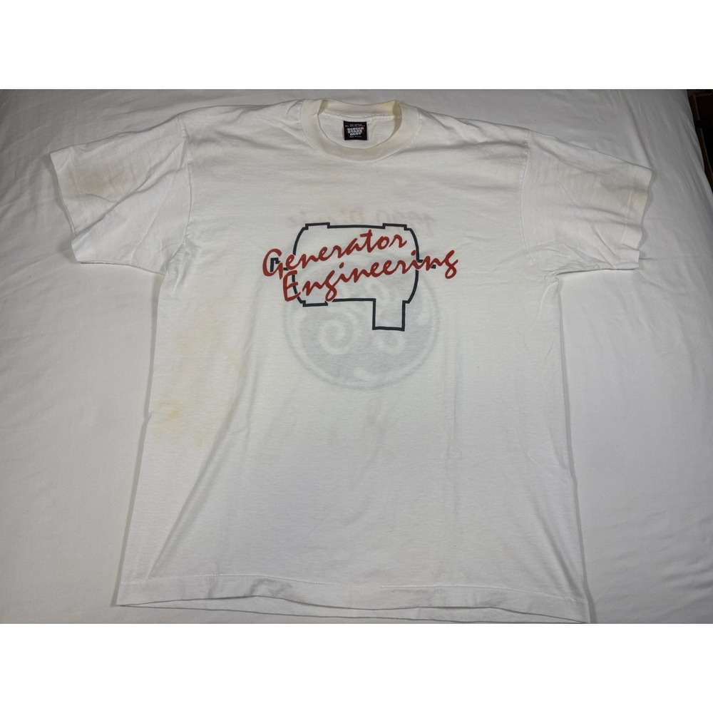 Vintage 1990 General Electric GE T Shirt XL Screen Stars Best Corporate Promo